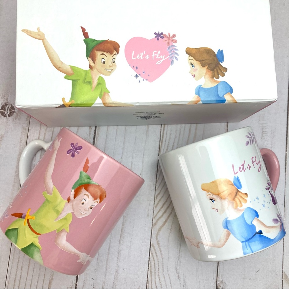 NEW Tokyo Disney Peter Pan Mug Set + Music Box L030